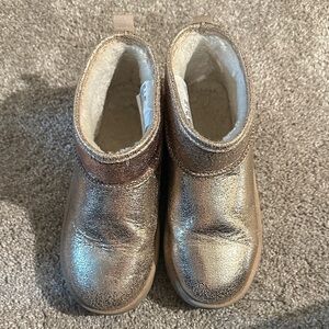 Girls Gold Metallic Boots